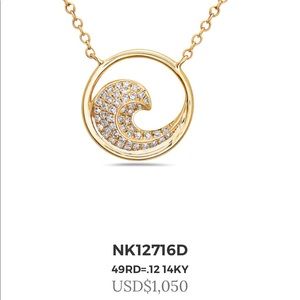 14KY Diamond Wave Necklace by Bassali